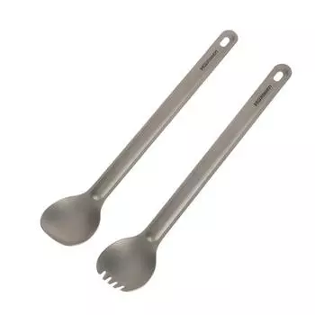 Походная ложка с длинной ручкой, легкая, нержавеющая сталь, устойчивая к коррозии, вилка/ложка, портативная походная посуда для пикника