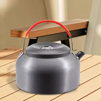Походный чайник для костра с ручкой и крышкой 1,8 л для кипячения кофе и чая