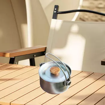 Походный чайник для костра, вода, посуда, горшок для кофе, чая для пляжного барбекю 1000 ml