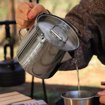 Походный чайник для воды, чайник для кофе, универсальный подвесной чайник для костра