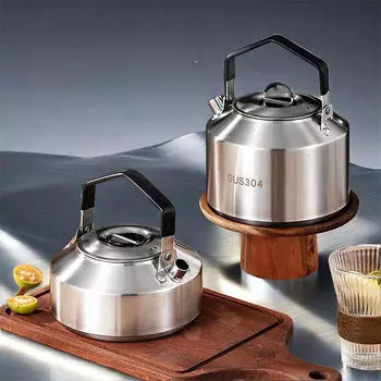 Походный чайник для воды, кофе, чая, чайник для кипячения на огне Black and 1L