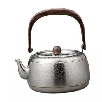 Походный чайник, кофейник, чайный горшок, посуда для открытого огня с ручкой, вода, пикник 1500ml argent