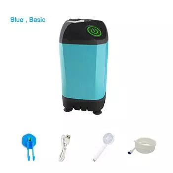 Походный душ для кемпинга на открытом воздухе, портативный электрический насос для душа, водонепроницаемый IPX7, для пеших походов, туризма, путешествий, пляжа, полива домашних животных