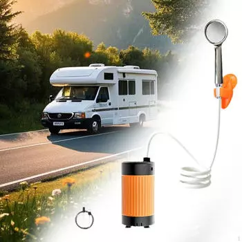 Походный душ, Портативный душ, Интеллектуальный светодиодный дисплей, Перезаряжаемый 4800 мАч, для пеших походов, кемпинга, автомобиля 1 Speed Shower