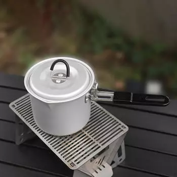 Походный горшок для приготовления пищи, многоцелевой, легкий, со складной ручкой, кухонная утварь для походов