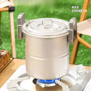 Походный котелок для приготовления пищи на открытом воздухе походный антипригарный подвесной суп костер посуда для барбекю for 1 to 2 People