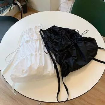 Походный рюкзак большой емкости школьная сумка для книг для мужчин и женщин повседневный рюкзак сумка на плечо с завязками водонепроницаемая однотонная школьная сумка