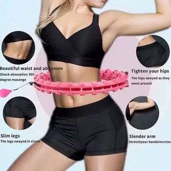 Похудеть 24 звена обруча Умный и съемный массажный обруч Хула-хуп Устройство для красоты талии Женское оборудование для подтяжки живота и уменьшения жира синий