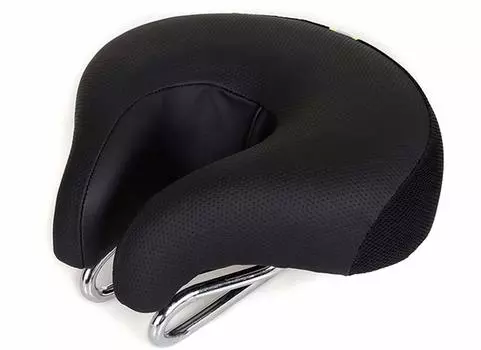 Poilee Bicycle Saddle Soft Shock Absorption Humanized Design Comfortable for Cycling and Weekdays A038 (Black) чёрный