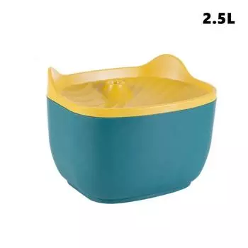 Поилка для домашних животных емкостью 2,5 л, автоматический диспенсер для воды для кошек с миской в виде кошачьих ушей и портом USB, поилка для домашних животных