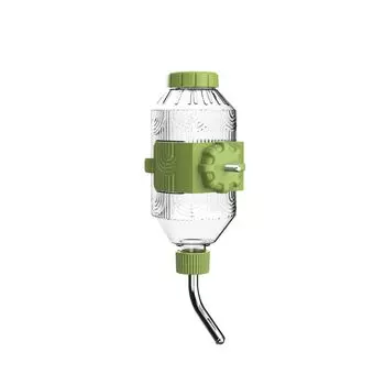 Поилка для домашних животных, кормушка для собак, устанавливаемая на клетку, емкость для воды для кошек, бутылка для воды для кроликов, насадка для поения мелких животных, подходит для домашнего использования, легко зелёный