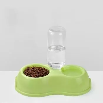 Поилка для домашних животных, миска для воды для кошек, двойная миска, пластиковая автоматическая поилка, миска для собак, товары для домашних животных