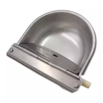 Поилка для коров, лошадей, собак из нержавеющей стали с медным клапаном или только с медным клапаном, автоматическая поплавковая кормушка для фермерства серебряный