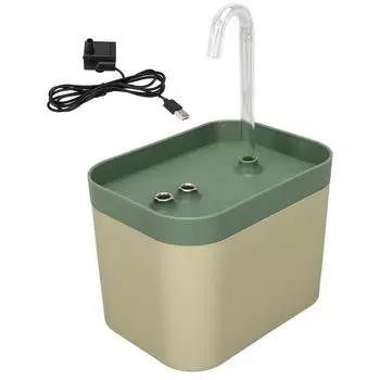 Поилка для кошек 1,5 л, большая емкость, автоматический цикл, бесшумный поилка для кошек и собак белый