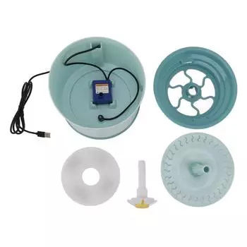 Поилка для кошек с несколькими фильтрами и низким уровнем шума. Автоматический поилка для домашних животных. зелёный