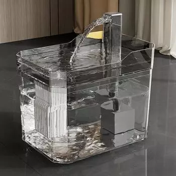 Поилка для кошек с тихим насосом, автоматическим фильтром, USB, противосухой, горящий, поилка для собак, поилка для кошек в помещении белый