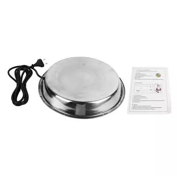 Поилка для птицы с подогревом, устойчивая к укусам, из нержавеющей стали, подогреватель воды для кур для зимы, вилка ЕС