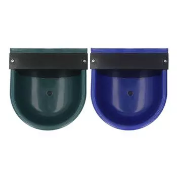 Поилка для скота с дренажным отверстием, большая емкость, ABS, поилка для скота, миска для скота Dark Green