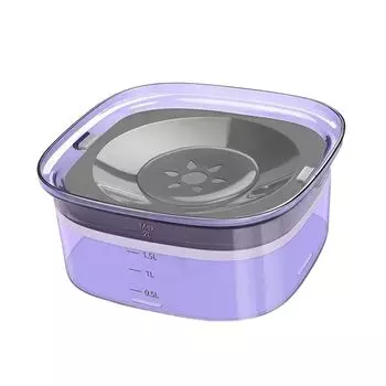 Поилка WeiLaiKeQi для собак и воды для собак Вода для домашних животных Вода 2 л Большая емкость Всплеск Гравитация Легко без электричества Может быть медленной Для собак и для фиолетовый