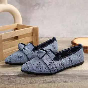 Остроносые повседневные туфли на плоской подошве, женские модные трикотажные туфли с одной педалью, подходящие по цвету 36 белый