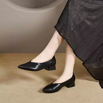 Pointed flat shoes women s simple temperament commuting one-pedal single shoes professional formal office women s shoes 34