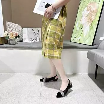 Pointed high-heeled sandals women s summer new mesh rhinestone rear empty sandals two high-temperament fashion shoes 34