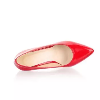 Pointed high heels size size size bright leather women s shoes A women s shoes 34 белый