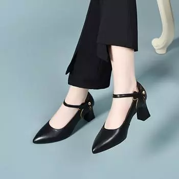 Pointed high heels women s spring new one-word with flowers shallow mouth fashion shoes simple temperament women s work shoes 34