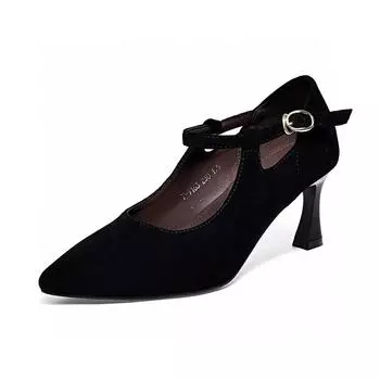 Pointed high heels women s stiletto hollow fashion shoes simple temperament small single shoes black dress shoes 34