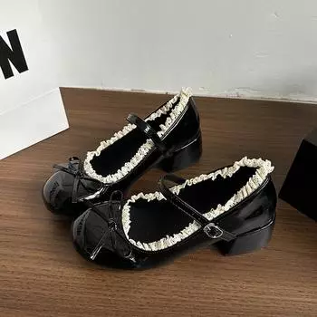 Pointed high heels women s summer fashion niche color matching temperament thin heel bag head Mary Jane single shoes 35