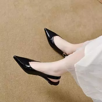 Pointed sandals women s summer simple temperament bag head empty slope heel women s sandals 34