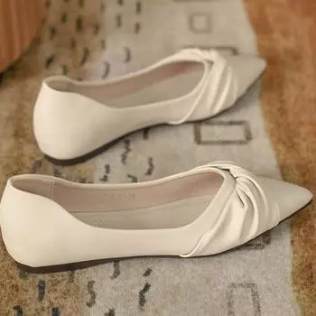 Pointed shallow mouth flat sole shoes women s spring and summer new fashion four seasons pointed shoes women 35