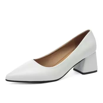 Pointed thick heels summer new shallow temperament high heels versatile skirt casual women s shoes 35