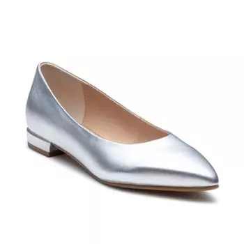 Pointed Toe Flat Shoes F37R Silver cm [Regal] Women s 24.0 серебряный