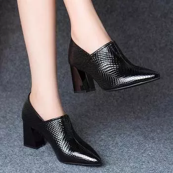 Остроносые женские туфли на высоком каблуке, дизайнерские туфли-лодочки, сексуальная мода 2024 года, женская осенняя обувь, новый бренд, вечерние женские туфли 35 чёрный