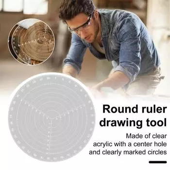 Поиск круглого центра Компас Токарный станок Центрирующий инструмент Калибр круга Акриловый рисунок кругов Диаметр Круглый шаблон для рисования кругов Работа на токарном станке 30cm