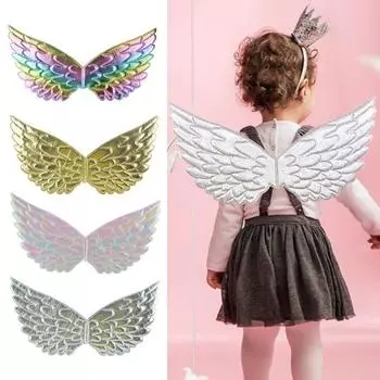 Показать Крыло Блеск Красочные Интегрированные Крыло для выступлений на Рождество, Хэллоуин, День Рождения для детей