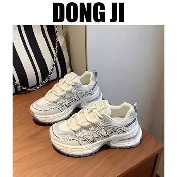 Показываются ноги, туфли на платформе для папы, женские туфли для мужчин, увеличенный рост 2025 года, новые весенние и осенние серебристые повседневные спортивные туфли 35 синий