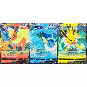 Pokemon Card Booster Shamid Jupythunder V Set, популярная корейская игра