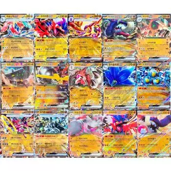 Pokemon card fighting type ex полный набор, популярная корейская игра