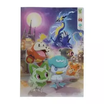 Pokemon Center A4 3-карманный прозрачный файл Фиолетовый, 8279198671, популярный покемон в Корее