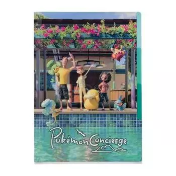 Pokemon Center A4 3-карманный прозрачный файл Pokemon Concierge, 9949498692, популярный покемон в Корее