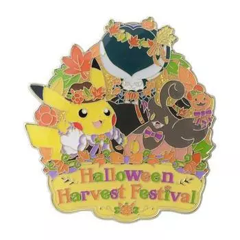 Pokemon Center Logo Pin Badge Halloween Harvest Festival, 7378072971, Popular Pokemon in Korea