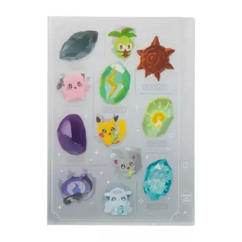 Pokemon Center Original A4 6 карманов прозрачная папка SHINKA NO ISHI