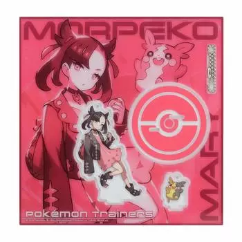 Pokemon Center Оригинальная акриловая подставка для ключей Pokemon Trainers Marie Morpeko &