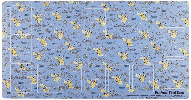 Pokemon Center Оригинальная карточная игра Pokemon Резиновый игровой коврик Цветы в полном цвету