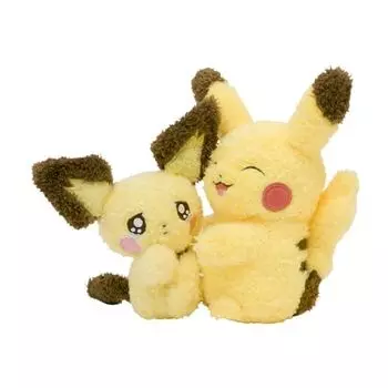 Pokemon Center Оригинальная мягкая игрушка Накибесо Пичу Пикачу Бурубуру... Мугю! &