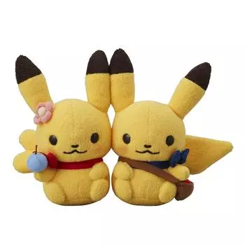 Pokemon Center Оригинальная пара плюшевых игрушек Пикачу Little Tales 20 x 29 x 11 x Ш x Pokmon [пикник] (HD см)