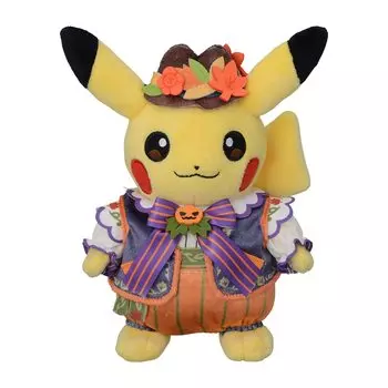 Pokemon Center Оригинальная плюшевая игрушка Хэллоуинский праздник урожая Пикачу 22,51610,5(ВШГсм)