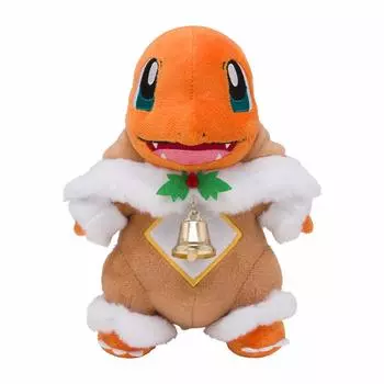 Pokemon Center Оригинальная плюшевая игрушка Mebukijika Poncho Charmander Pokemon Frosty Christmas 20.0x15.0x20.5(ВШГсм) белый